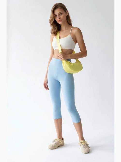 Legging capri taille haute avec fente mixray - Kiabi Legging capri taille haute avec fente mixray - Kiabi