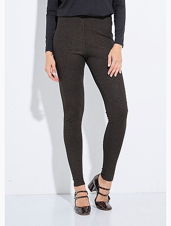 Legging ceinture élastiquée maille brillante - Afibel