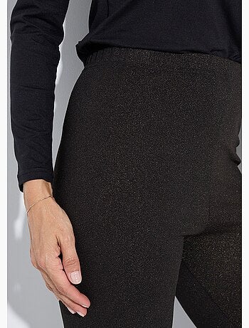 Legging ceinture élastiquée maille brillante - Afibel