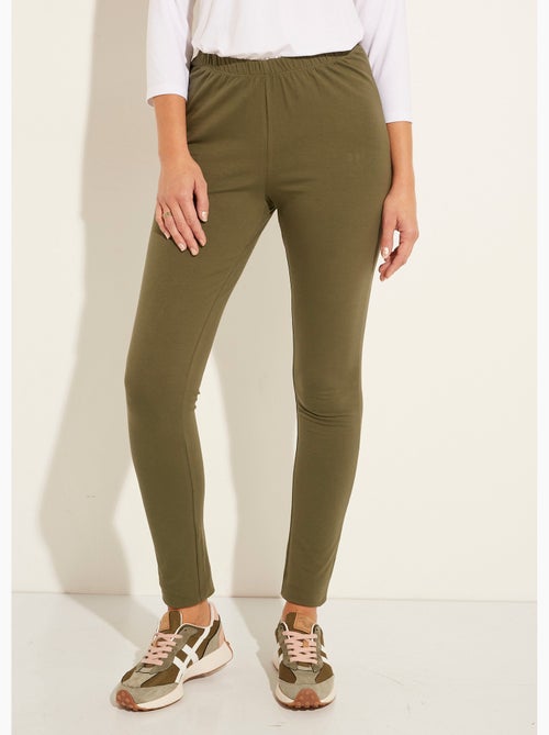 Legging ceinture élastiquée uni ou imprimé - Afibel - Kiabi