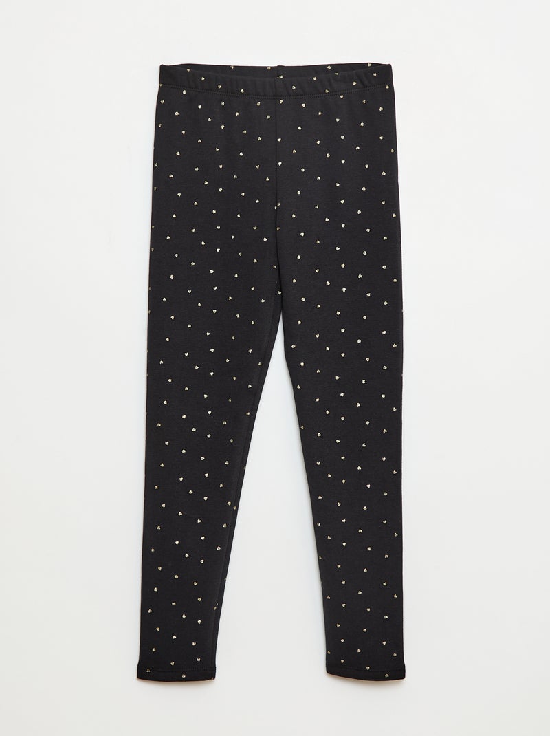 Legging chaud imprimé intérieur velours Noir - Kiabi