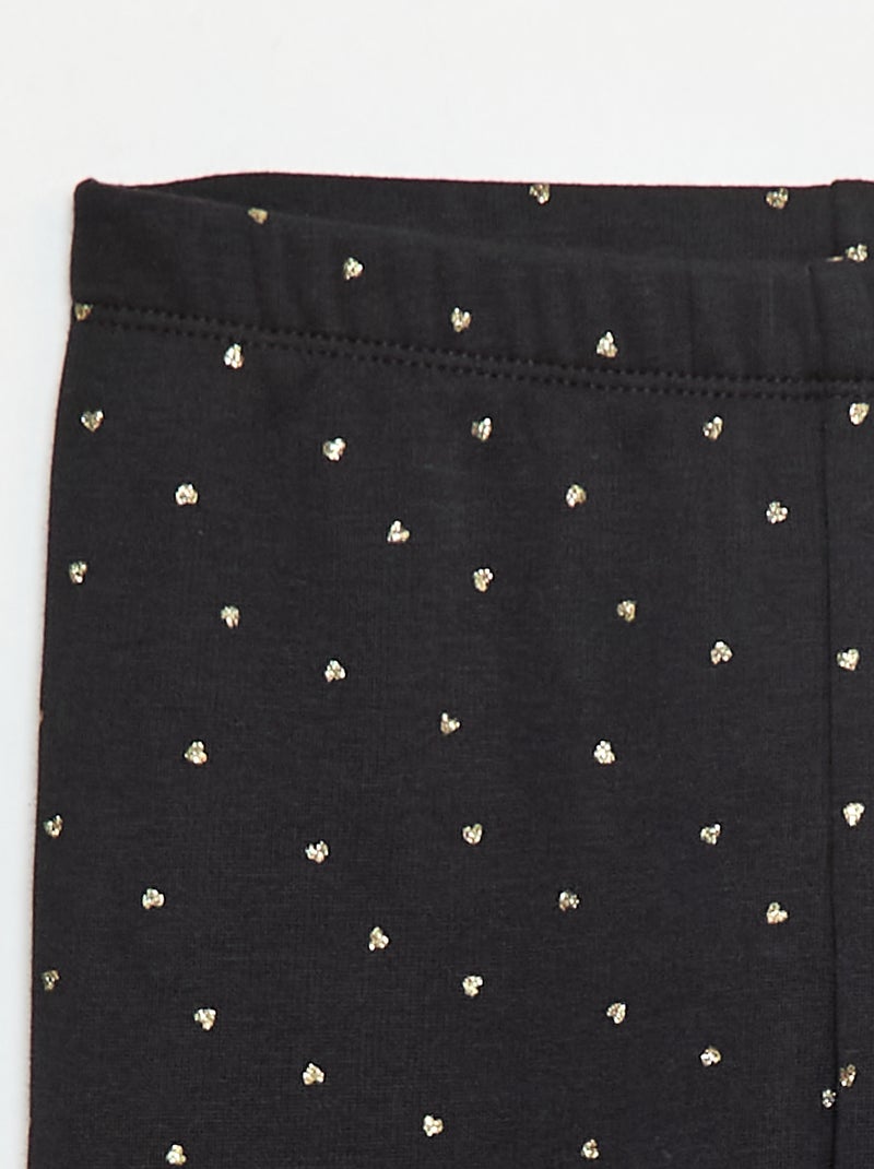 Legging chaud imprimé intérieur velours Noir - Kiabi