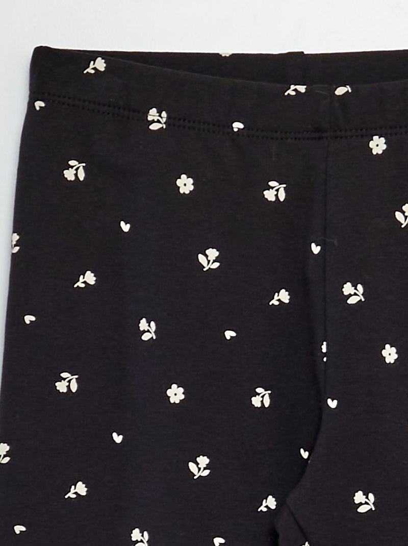 Legging chaud imprimé Noir - Kiabi