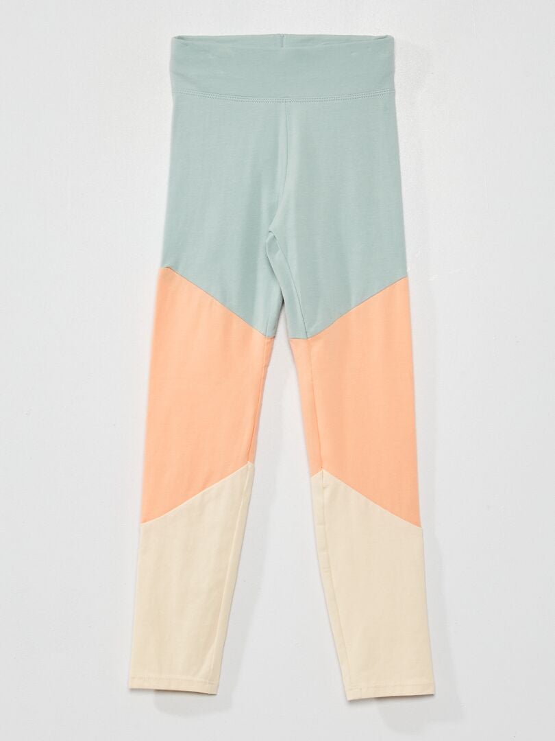 Legging 'color-block' Bleu - Kiabi