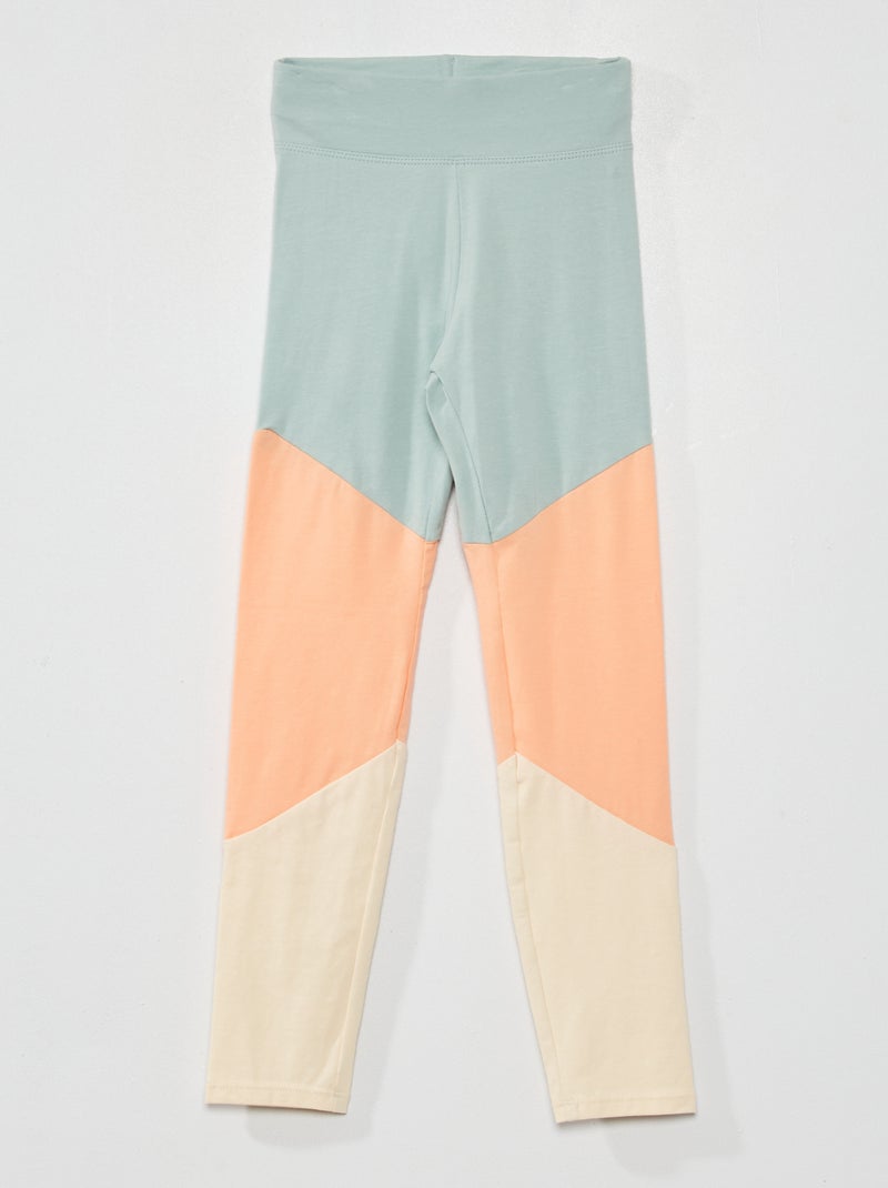 Legging 'color-block' Bleu - Kiabi