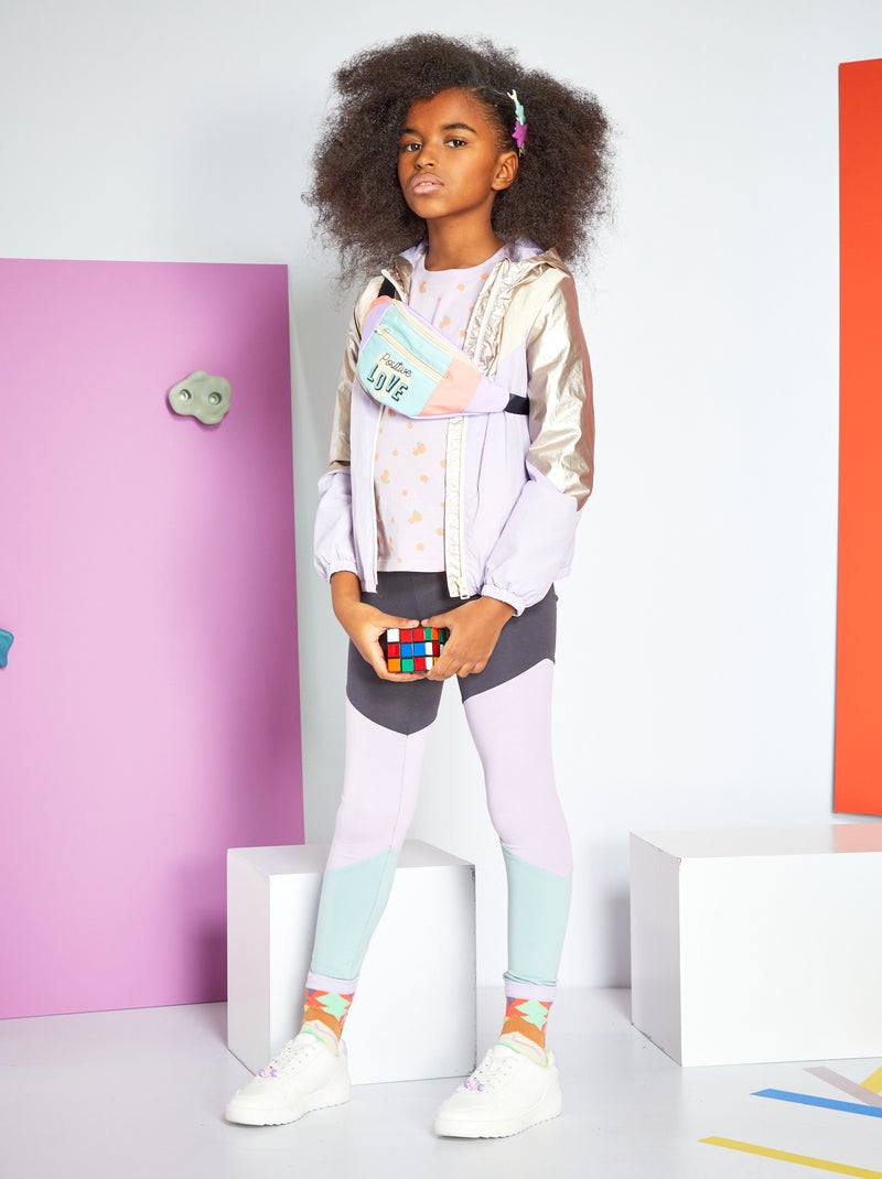 Legging 'color-block' Gris - Kiabi