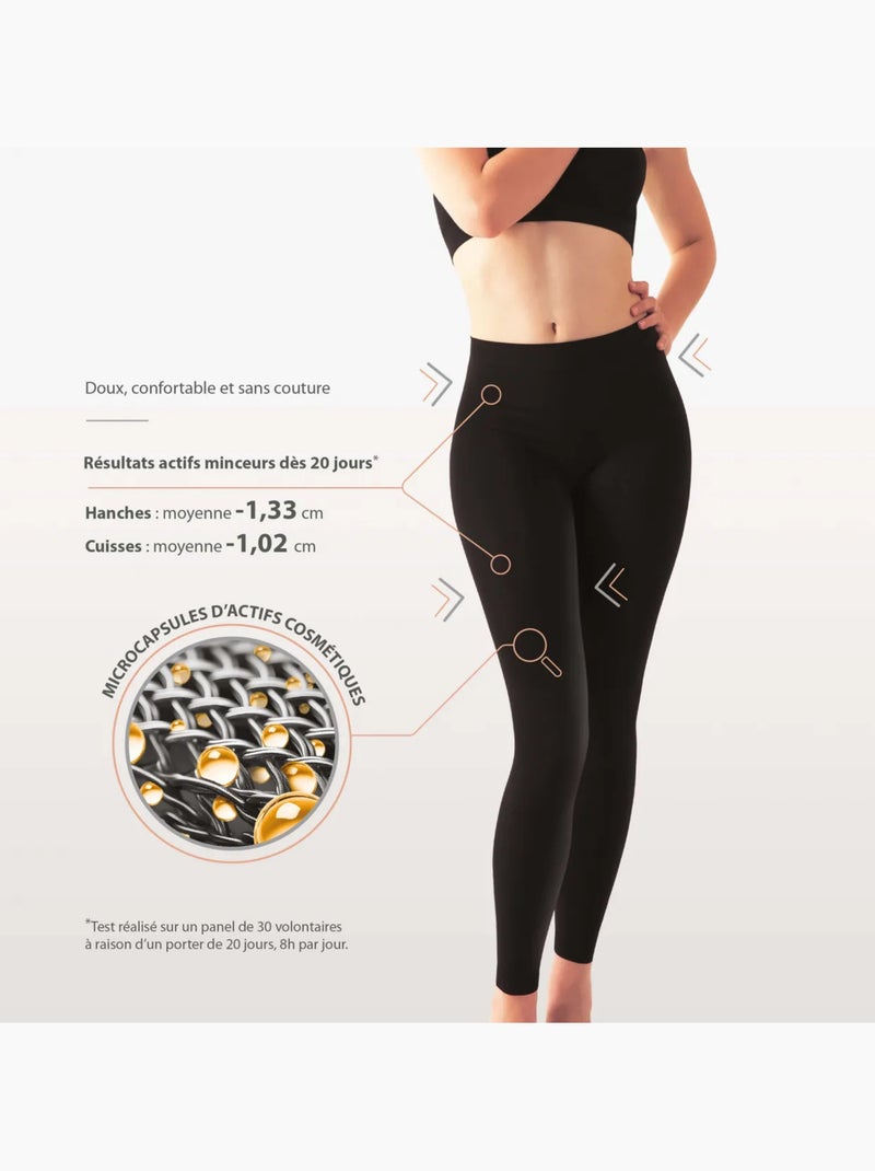 Legging confort avec actifs minceur Noir - Kiabi