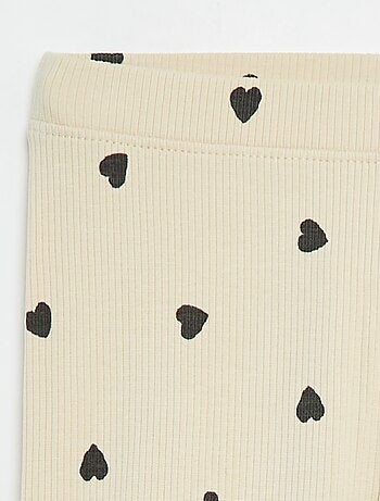 Legging côtelé à motif