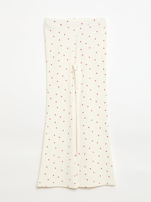 Legging côtelé à motif - Kiabi