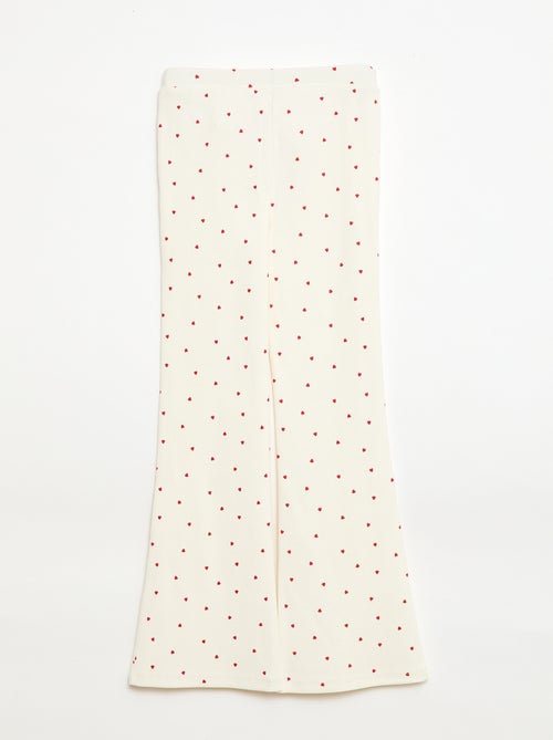 Legging côtelé à motif - Kiabi