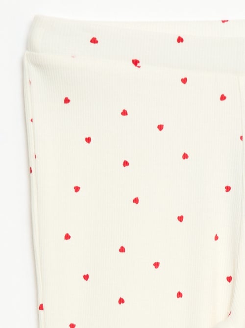 Legging côtelé à motif - Kiabi