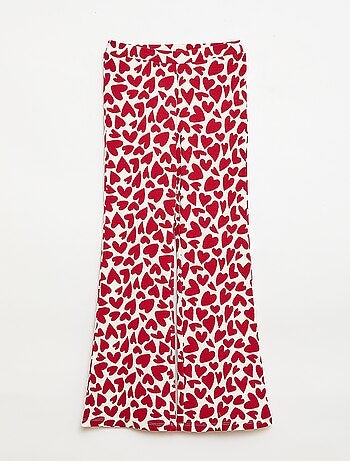 Legging côtelé à motif