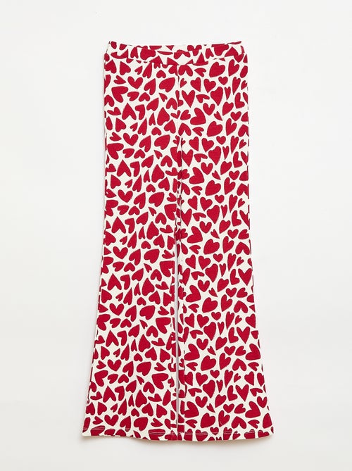 Legging côtelé à motif - Kiabi