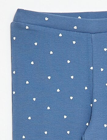 Legging côtelé à motif