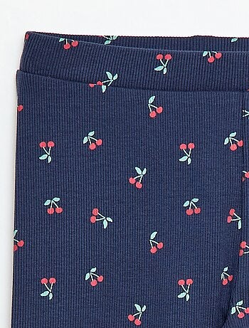 Legging côtelé à motif
