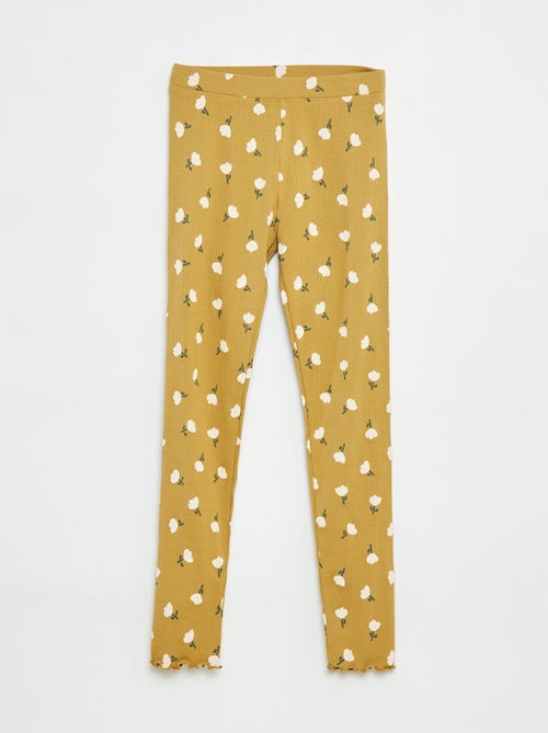Legging côtelé à motif - Kiabi
