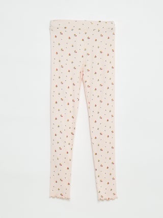 Legging côtelé à motif