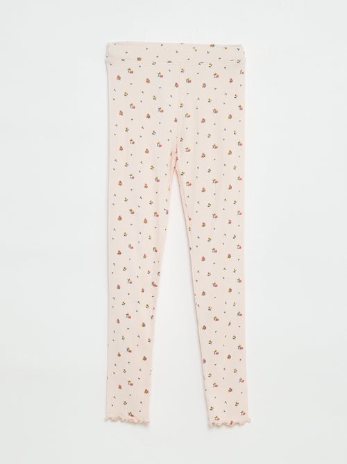 Legging côtelé à motif - Kiabi