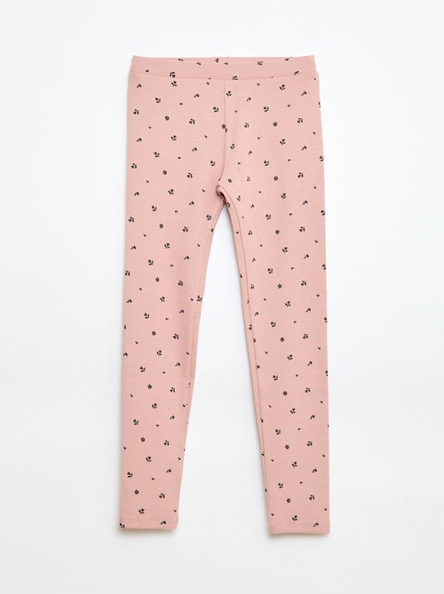 Legging côtelé à motif - Kiabi