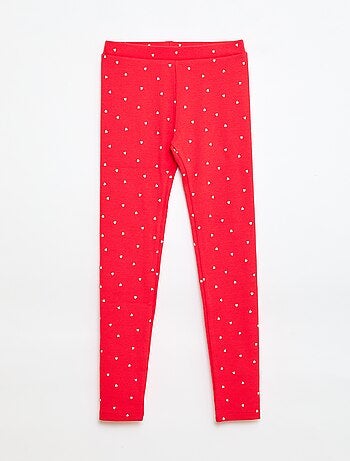 Legging côtelé à motif