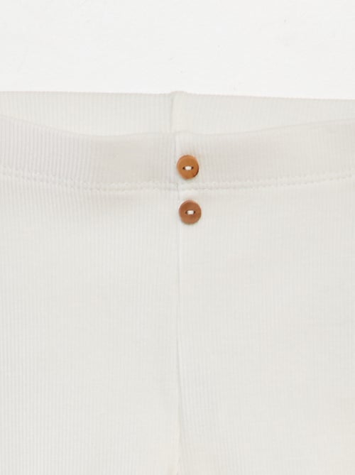 Legging côtelé avec boutons - Kiabi