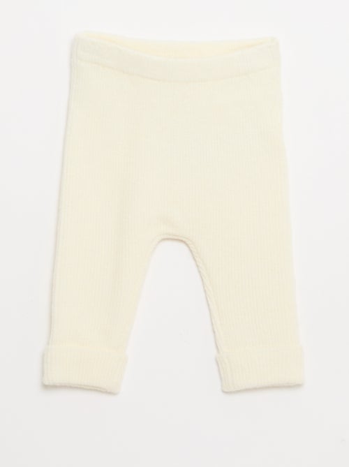 Legging côtelé avec boutons - Kiabi