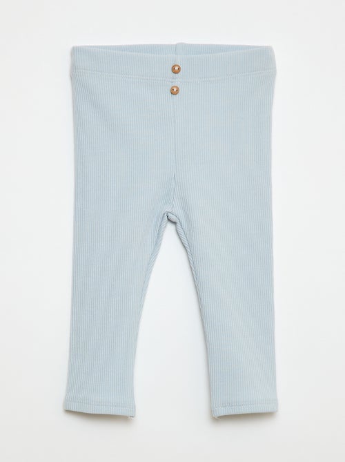 Legging côtelé avec boutons - Kiabi