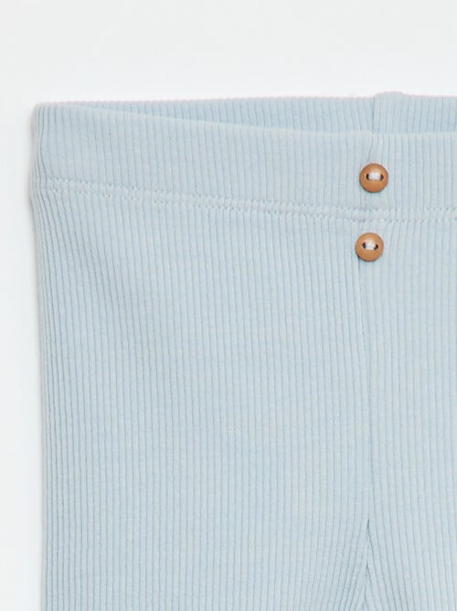 Legging côtelé avec boutons - Kiabi