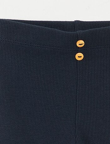 Legging côtelé avec boutons