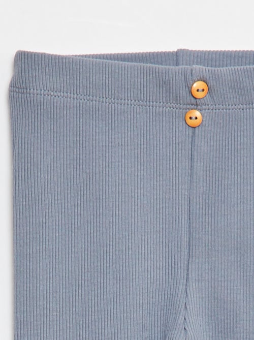 Legging côtelé avec boutons - Kiabi