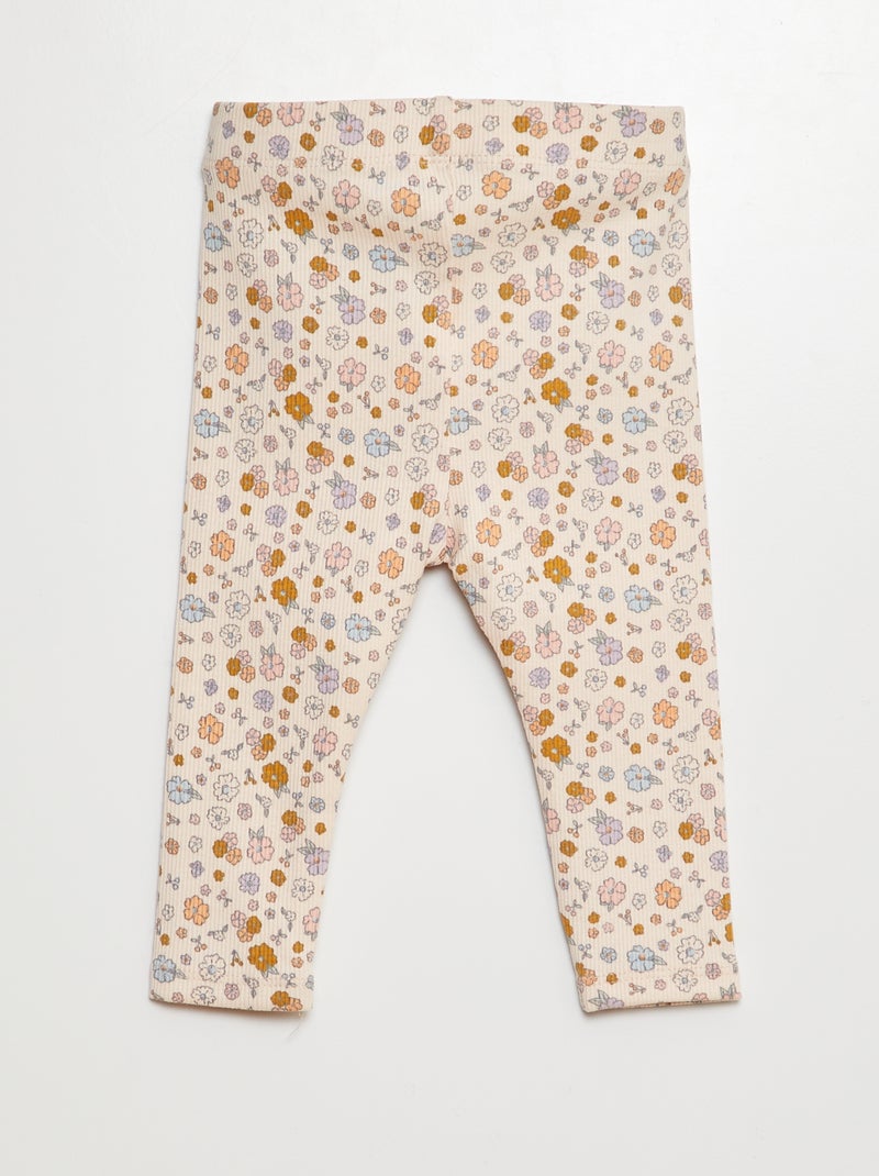 Legging côtelé avec boutons fantaisies ROSE - Kiabi