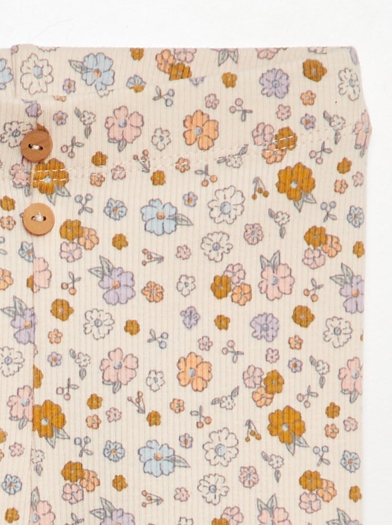 Legging côtelé avec boutons fantaisies ROSE - Kiabi
