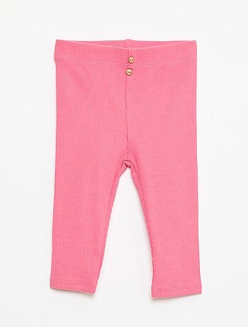 Legging côtelé avec boutons