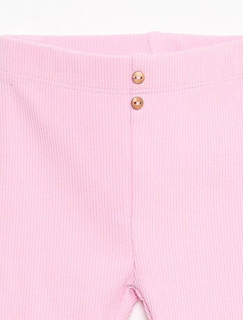 Legging côtelé avec boutons