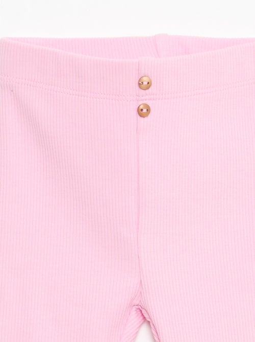 Legging côtelé avec boutons - Kiabi