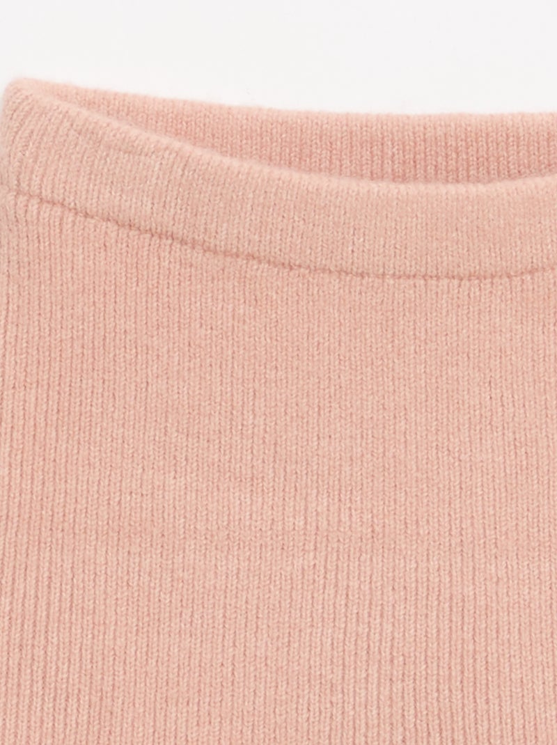 Legging côtelé avec boutons Rose - Kiabi