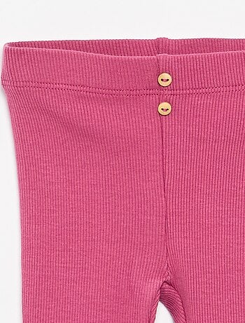 Legging côtelé avec boutons
