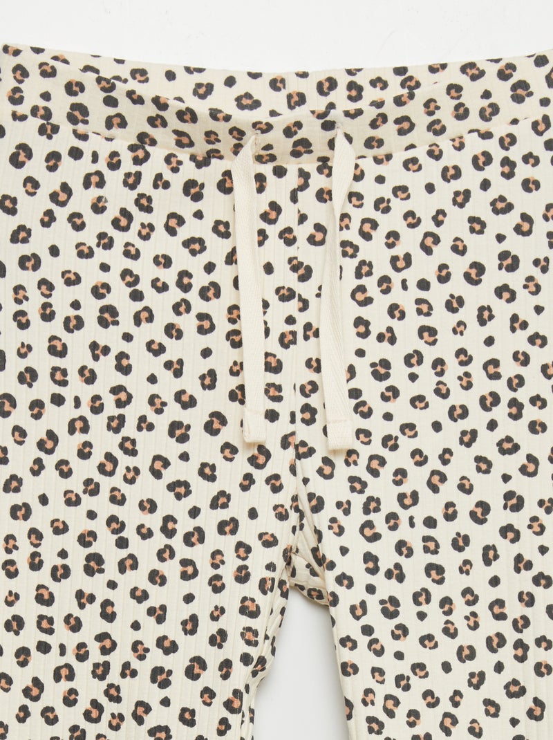 Legging côtelé Beige - Kiabi