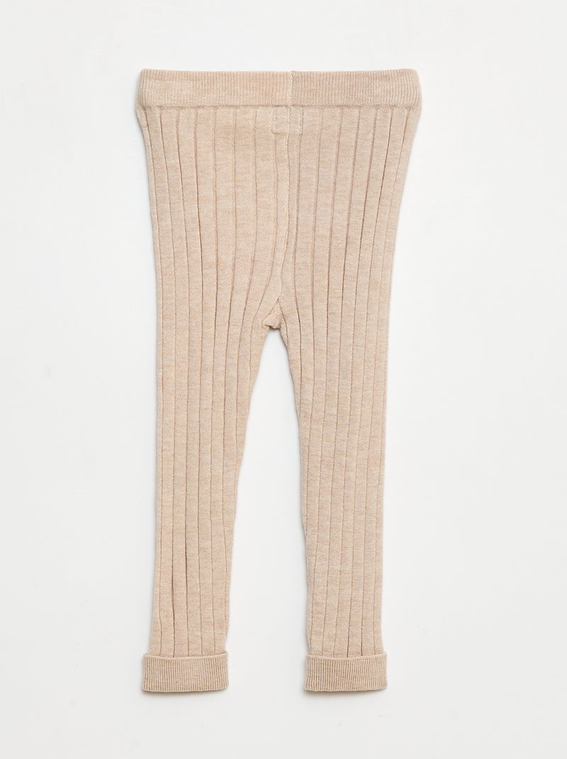 Legging côtelé Beige - Kiabi