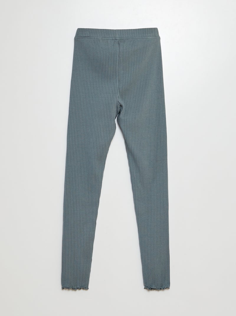 Legging côtelé Bleu - Kiabi