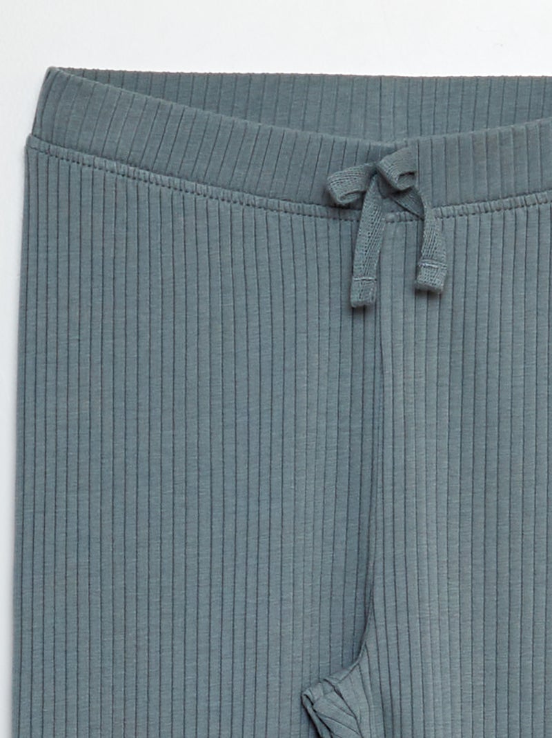 Legging côtelé Bleu - Kiabi