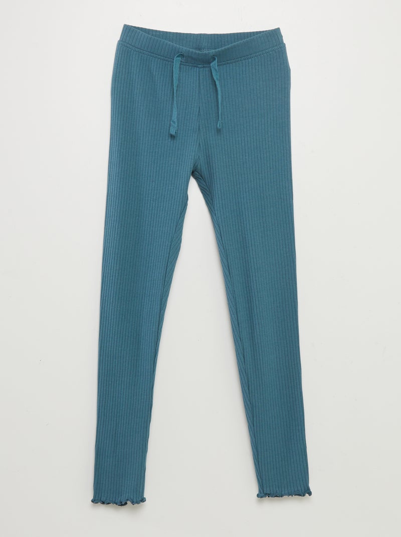 Legging côtelé Bleu - Kiabi