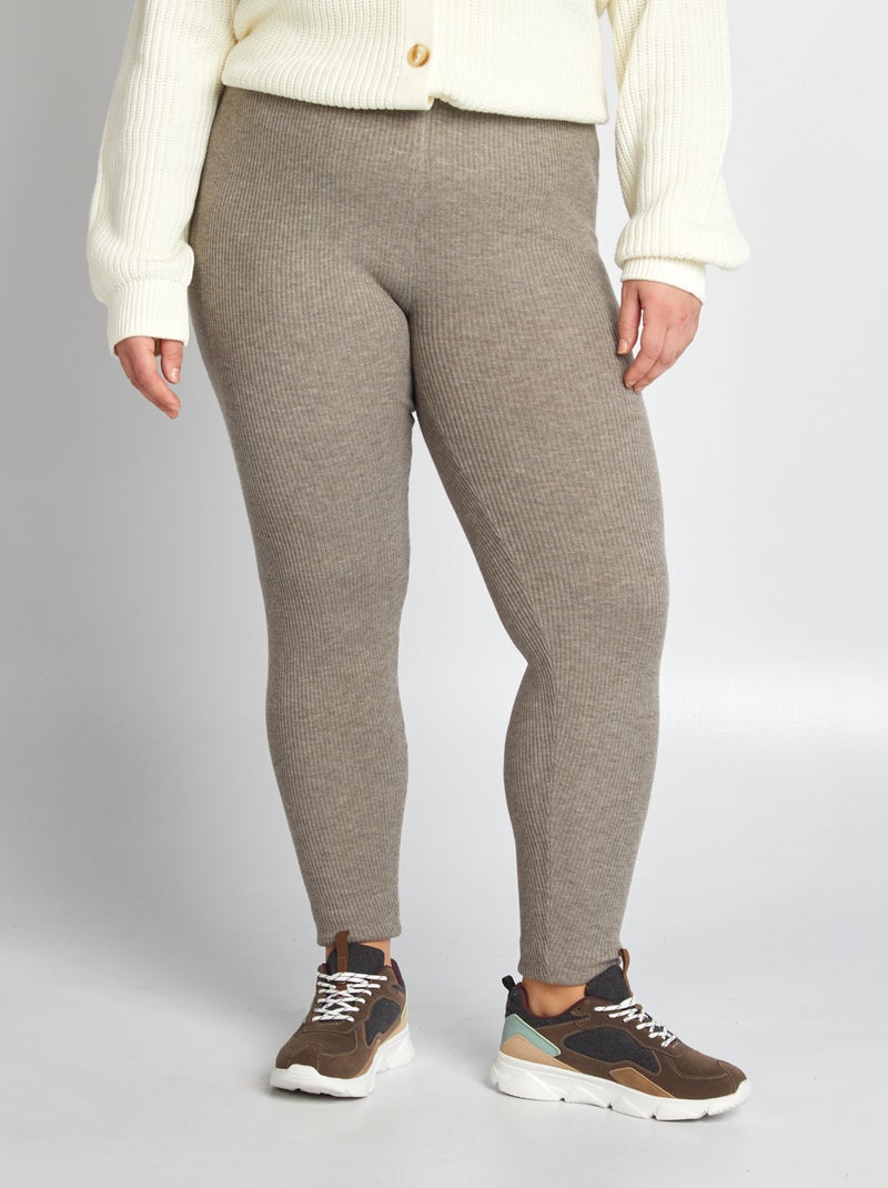 Legging côtelé Gris - Kiabi