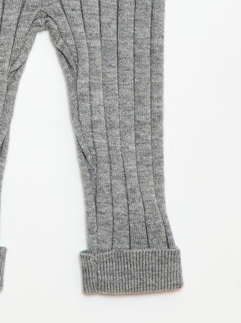 Legging côtelé Gris - Kiabi