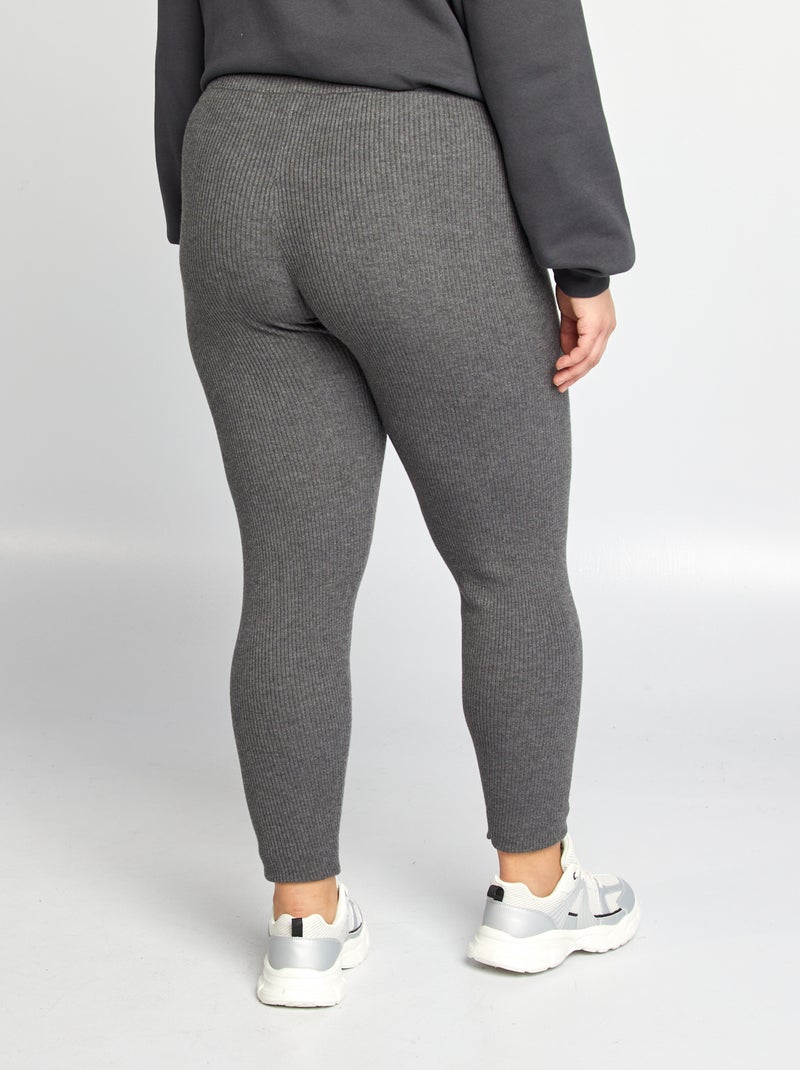 Legging côtelé Gris foncé - Kiabi