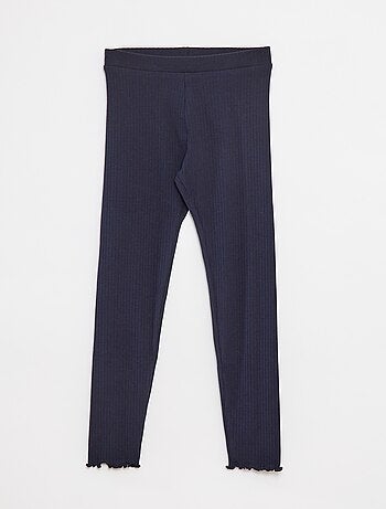 Legging côtelé long uni