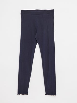 Legging côtelé long uni