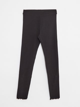 Legging côtelé long uni