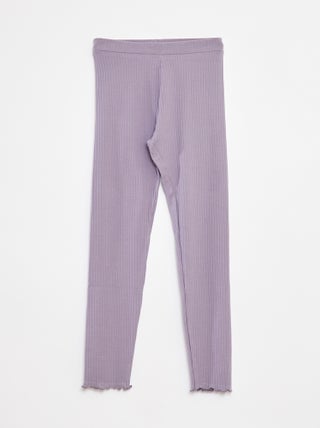 Legging côtelé long uni