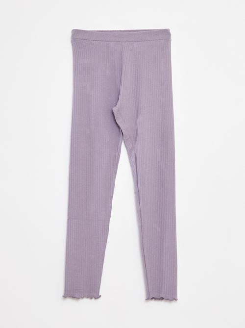 Legging côtelé long uni - Kiabi